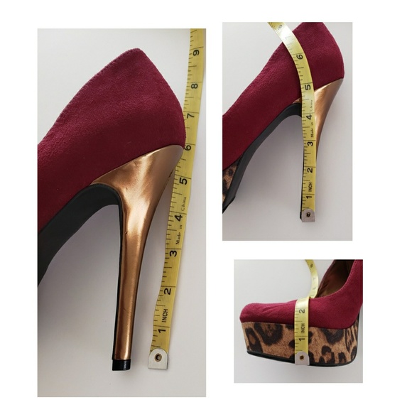 Material Girl Muse Wine Leopard Platform Pump Heel - Picture 7 of 9